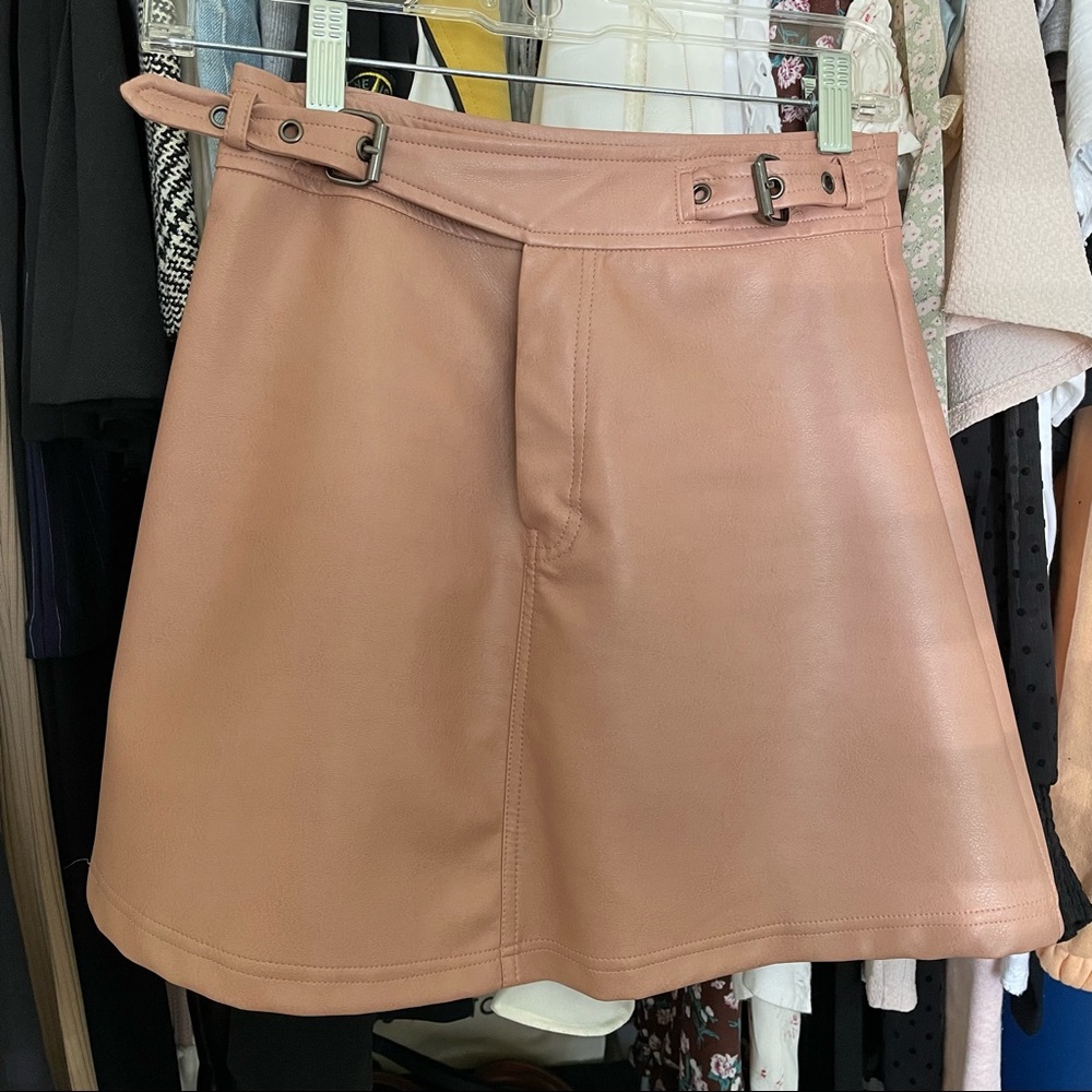 Faux leather skirt
